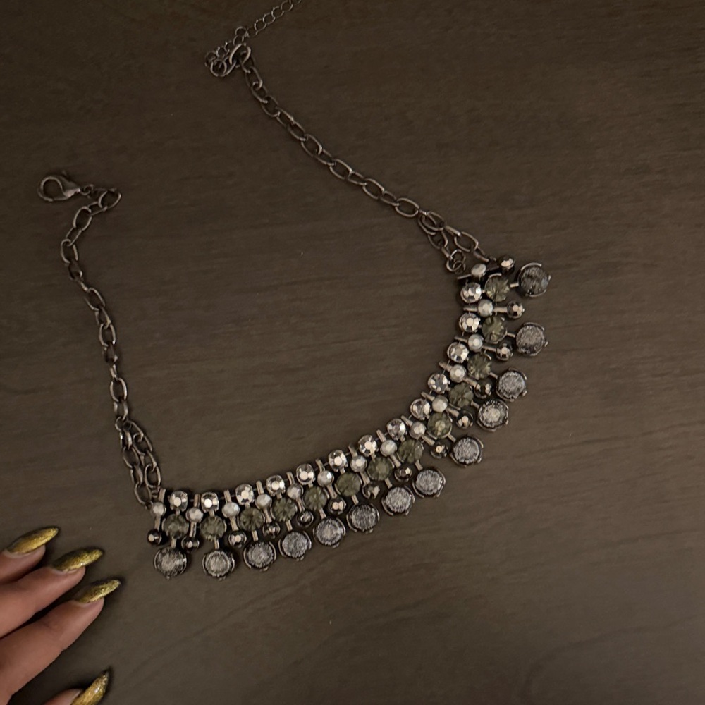 Elegant Silver Statement Necklace